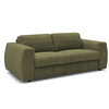 Image de Bobochic canapé droit convertible hugo ouverture express tissu texturé vert 140x190 HUGO