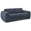 Image de Bobochic canapé droit convertible hugo ouverture express gros côtelé bleu foncé 140x190 HUGO
