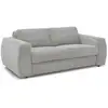 Image de Bobochic canapé droit convertible hugo ouverture express gros côtelé gris clair 160x190 HUGO