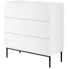 Image de Bobochic commode kasha 3 tiroirs pieds noir blanc KASHA