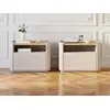 Image de Bobochic lot de 2 chevets 1 tiroir anyra beige ANYRA