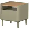 Image de Bobochic table de chevet 1 tiroir anyra pieds en bois massif vert ANYRA