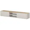 Image de Bobochic meuble tv 1 porte 1 tiroir 220 cm anyra beige ANYA