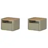Image de Bobochic lot de 2 chevets 1 tiroir anyra vert ANYRA