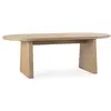 Image de Bobochic table à manger ovale 220 cm pablo placage noyer marron clair PABLO