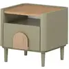 Image de Bobochic table de chevet 1 tiroir enyra pieds bois massif vert ENYRA