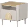 Image de Bobochic table de chevet 1 tiroir enyra pieds bois massif beige ENYRA