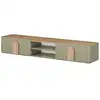Image de Bobochic meuble tv 1 porte 1 tiroir 220 cm enyra vert ENYRA