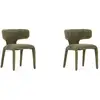 Image de Bobochic lot de 2 chaises mila tissu texturé vert MILA