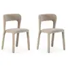 Image de Bobochic lot de 2 chaises pia tissu beige PIA