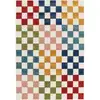 Image de Bobochic tapis poils ras gabrielle motif damier multicolore 200x290 GABRIELLE