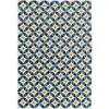 Image de Bobochic tapis poils ras isaure motif abstrait bleu 200x290 ISAURE