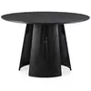 Image de Bobochic table à manger ronde gaston 120 cm placage chêne noir GASTON