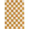 Image de Bobochic tapis poils ras gaelle motif damier jaune 200x290 GAELLE