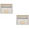 Image de Bobochic lot de 2 tables de chevet 1 tiroir enyra beige ENYRA