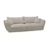 Image de Bobochic canapé droit fixe 3 places luigi tissu lisse beige LUIGI