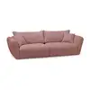Image de Bobochic canapé droit fixe 3 places luigi tissu lisse rose LUIGI