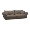 Image de Bobochic canapé droit fixe 3 places luigi tissu lisse taupe LUIGI