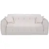 Image de Bobochic canapé droit convertible ouverture express 3 places bradley tissu bouclette blanc BRADLEY