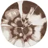 Image de Bobochic tapis rond poils longs mocca motif abstrait MOCCA