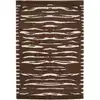 Image de Bobochic tapis poils longs tavaro motif abstrait marron 200x290 TAVARO
