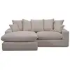 Image de Bobochic canapé d'angle réversible compact nevada tissu chenille beige NEVADA