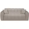 Image de Bobochic canapé droit convertible ouverture express 3 places bradley tissu bouclette taupe BRADLEY