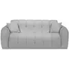 Image de Bobochic canapé droit convertible ouverture express 3 places bradley tissu bouclette gris clair BRADLEY