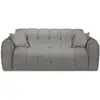 Image de Bobochic canapé droit convertible ouverture express 3 places bradley tissu bouclette gris foncé BRADLEY