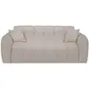 Image de Bobochic canapé droit convertible ouverture express 3 places bradley tissu bouclette beige BRADLEY