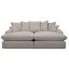 Image de Bobochic canapé 3 places causeuse avec assise profonde nevada tissu chenille beige NEVADA