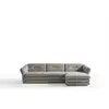 Image de Bobochic canapé d'angle fixe marble tissu chiné taupe angle droit MARBLE