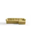Image de Bobochic canapé d'angle fixe marble tissu chiné jaune angle droit MARBLE