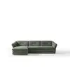 Image de Bobochic canapé d'angle fixe marble tissu chiné vert angle gauche MARBLE