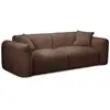 Image de Bobochic canapé droit fixe 3 places siena tissu chenille marron SIENA