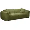 Image de Bobochic canapé droit fixe 3 places siena tissu chenille vert SIENA