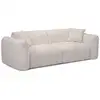 Image de Bobochic canapé droit fixe 3 places siena tissu chenille blanc SIENA