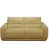 Image de Bobochic canapé droit convertible minorque ouverture express tissu chenille jaune 140x200 MINORQUE