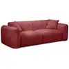 Image de Bobochic canapé droit fixe 3 places siena tissu chenille rouge SIENA
