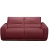 Image de Bobochic canapé droit convertible minorque ouverture express tissu chenille rouge 160x200 MINORQUE