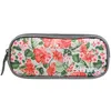 Image de Trousse scolaire - BAGTROTTER - Offshore - 2 compartiments - Polyester - Grise Fleurs