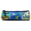 Image de Trousse scolaire - BAGTROTTER - Phileas - Ronde - Bleue - Dinosaure