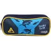 Image de Trousse scolaire - Bagtrotter - Vorax - 2 compartiments - Polyester - Bleue Requins