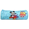 Image de Trousse scolaire - Disney - Mickey - Ronde - Bleue - Polyester - Zippée
