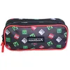 Image de BAGTROTTER Trousse scolaire 2 compartiments Minecraft Noir