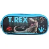 Image de BAGTROTTER Trousse scolaire 2 compartiments Jurassic World Noir T-Rex