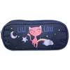 Image de Trousse scolaire - BAGTROTTER - Lili Lou - Bleu - Zippée - Pour Fille