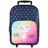 Image de Bagtrotter - Lili Lou - Sac à Dos Scolaire à Roulettes - Marine - 1 Compartiment Zippé - 1 Poche Zippé - Bretelles...