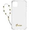Image de Coque Iphone 12 Pro Max Transparent Avec Bijou À Perles Bracelet Blanc Guess