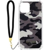 Image de Coque Iphone 12 Pro Max Avec Dragonne Motif Camouflage Guess Gris